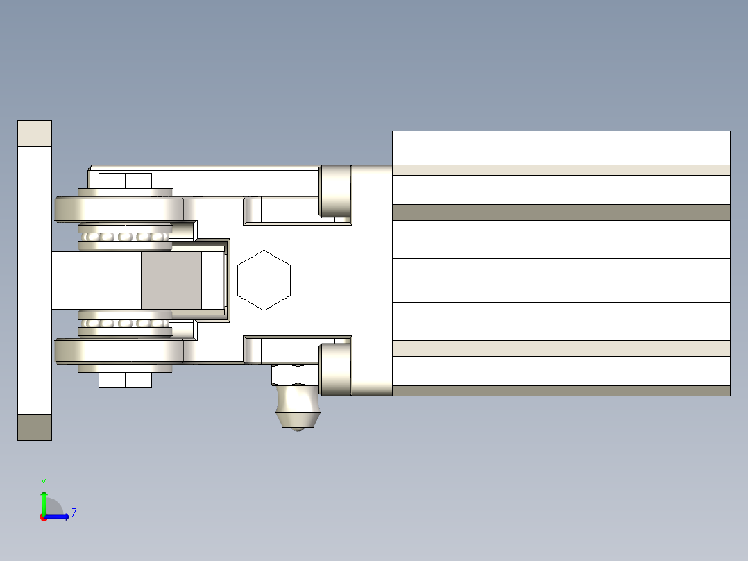 DHR2C-32M30ZG-ZB側姿组气缸左视图