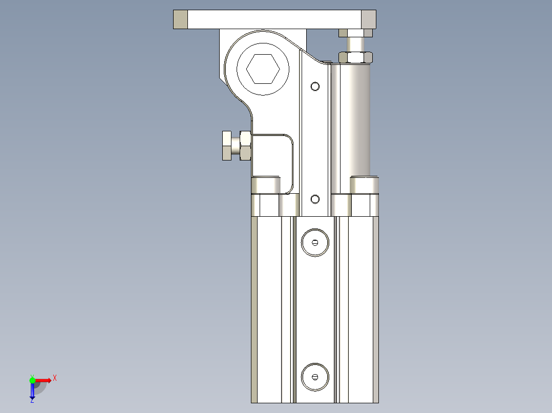 DHR2C-32M30ZG-ZB側姿组气缸俯视图
