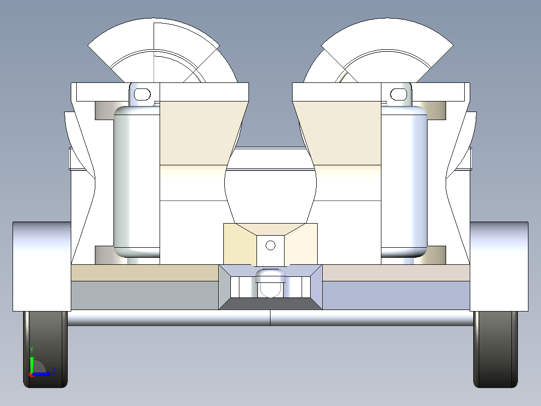 B3003713-烧烤车拖车左视图