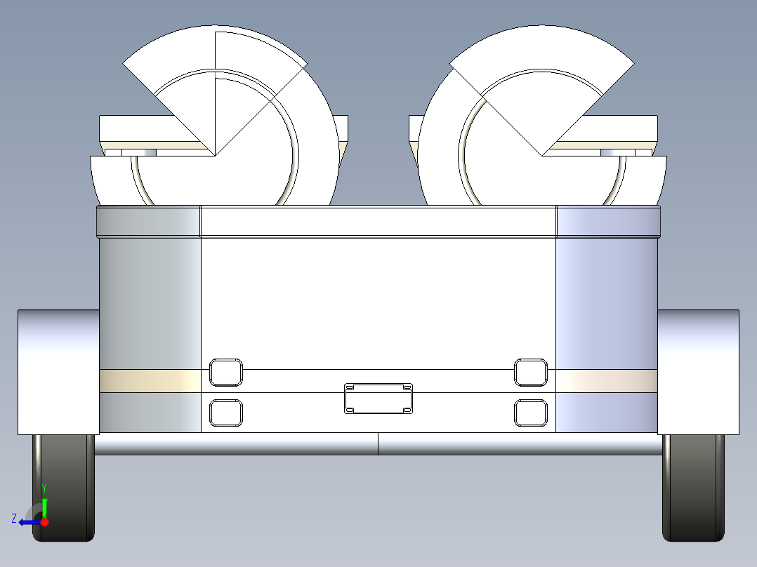 B3003713-烧烤车拖车右视图