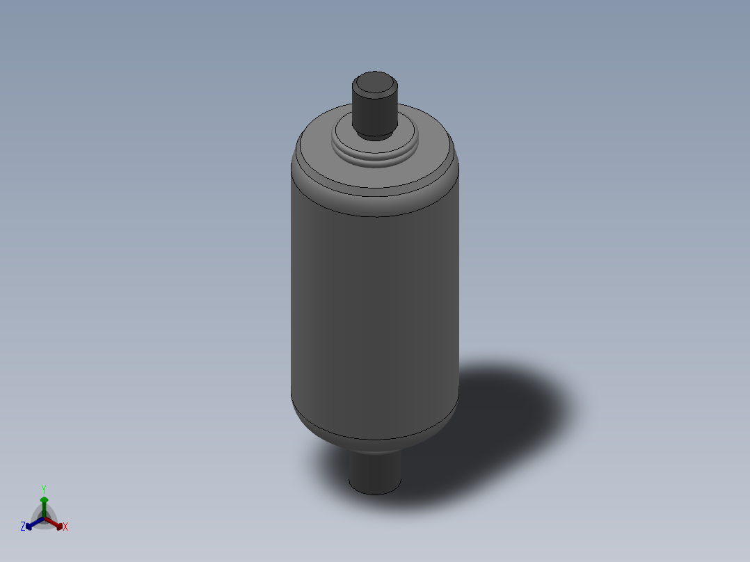 国标囊式蓄能器(螺纹连接) NXQ J正等轴测图
