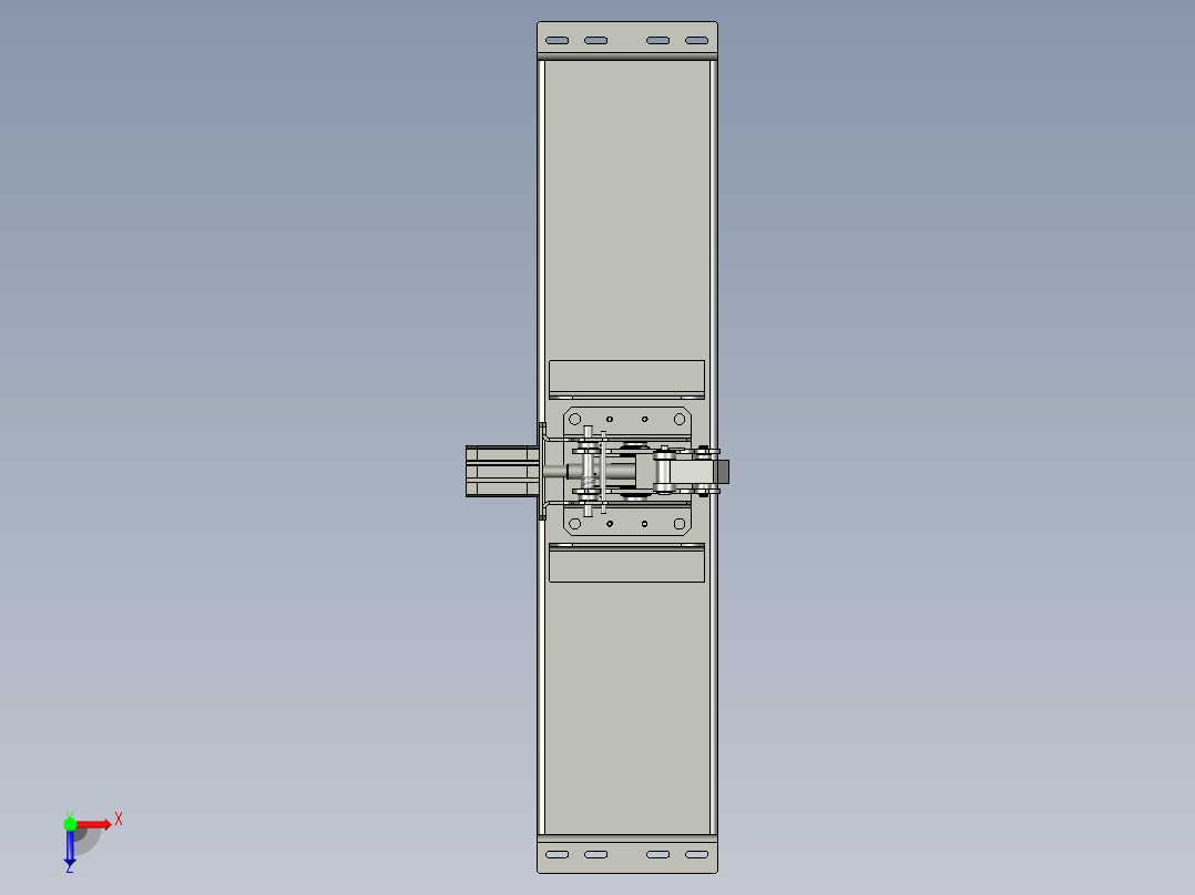 装配图-阻挡气缸俯视图