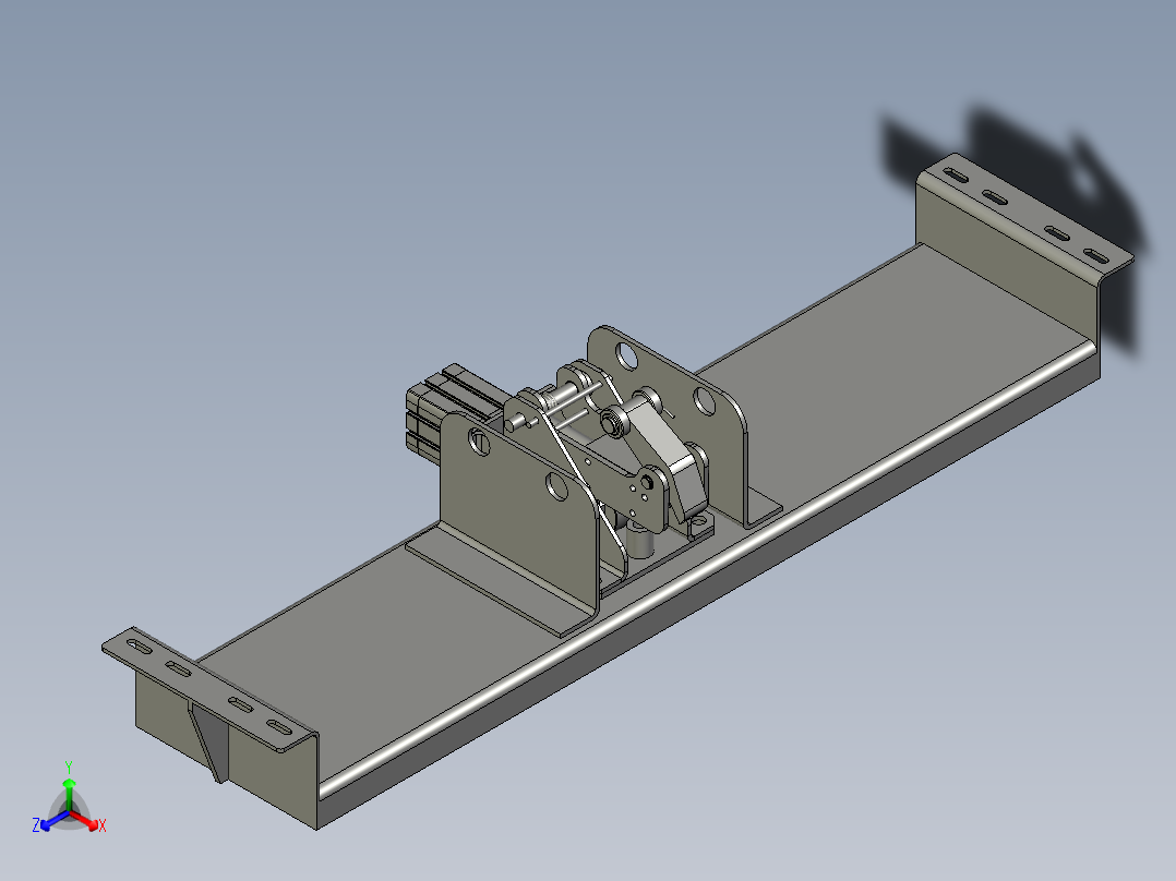 装配图-阻挡气缸正等轴测图