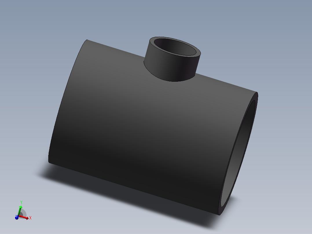 RTee_DN150_50_U-PVC主视图