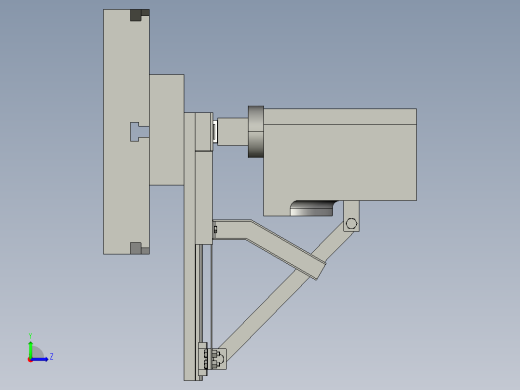 汽车零部件冲压推料装置左视缩略图