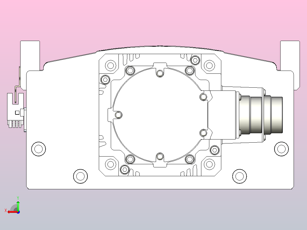 日规模组半封闭丝杆TPA-HNR-220D-3210C-L2050-M-Y-P1K-N3后视图