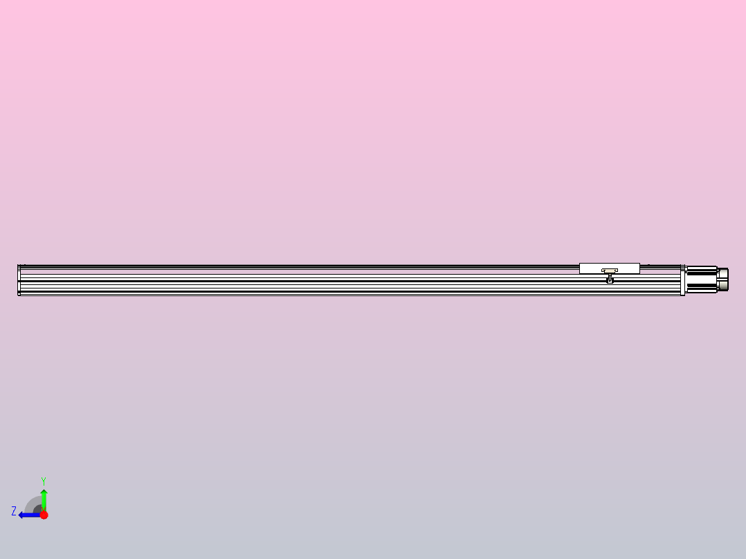 日规模组半封闭丝杆TPA-HNR-220D-3210C-L2050-M-Y-P1K-N3右视图