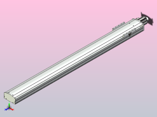 日规模组半封闭丝杆TPA-HNR-220D-3210C-L2050-M-Y-P1K-N3正等轴测缩略图