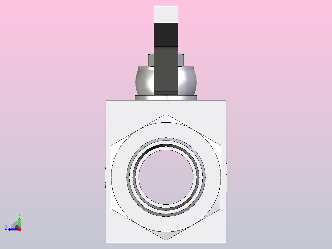 EO标准液压接头 2通不锈钢球阀KH28L71X右视图