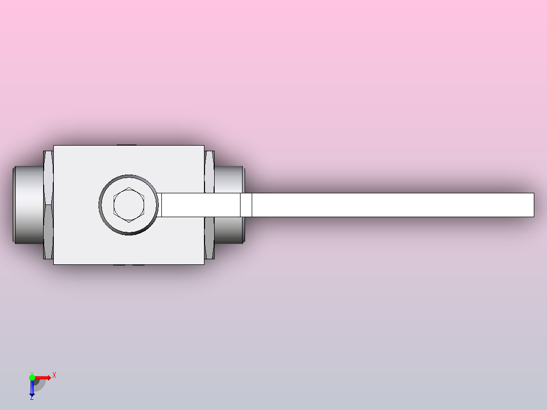 EO标准液压接头 2通不锈钢球阀KH28L71X俯视图