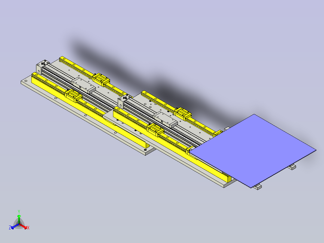 一款2段行程式滑块3D模型主视图
