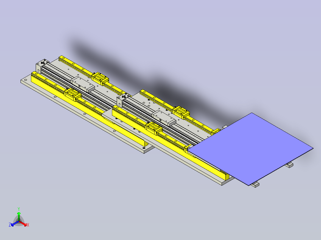 一款2段行程式滑块3D模型正等轴测图