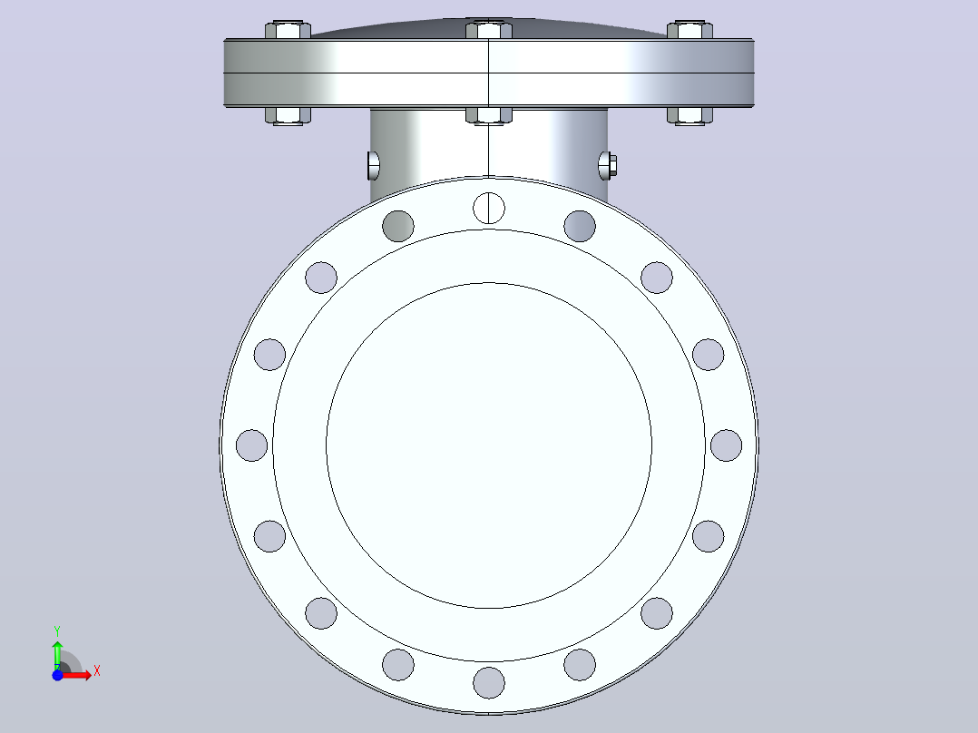 H44H-40钢制旋启式止回阀[H44H-40]350前视图