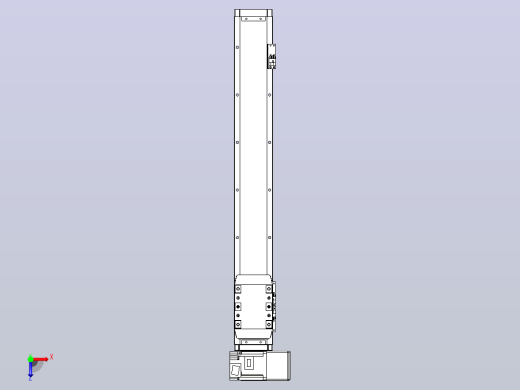 机器人皮带驱动直线轴TPA-GCB-80-P60-L500-RU-M20-N3俯视缩略图