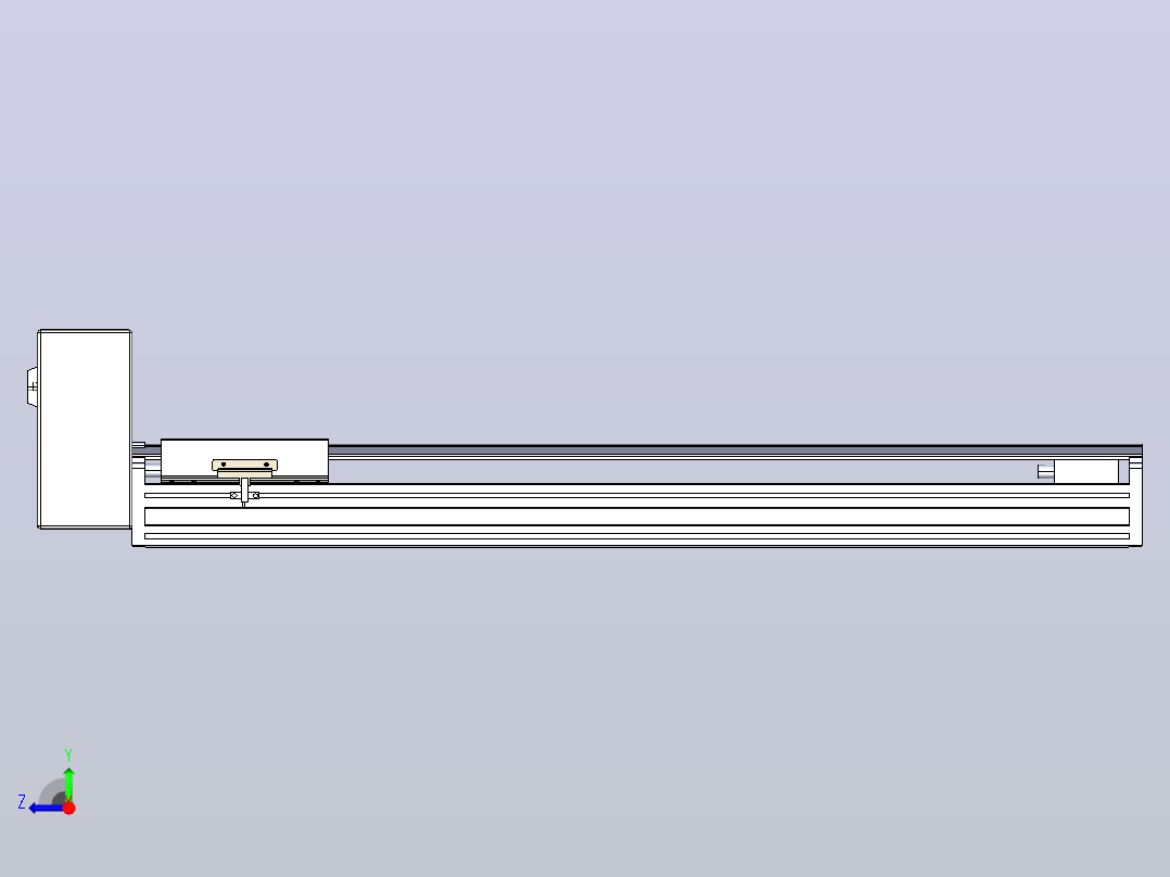 皮带直线轴半封闭可选导轨TPA-HNB-175D-140-L650-RU-C-P75-N3右视图