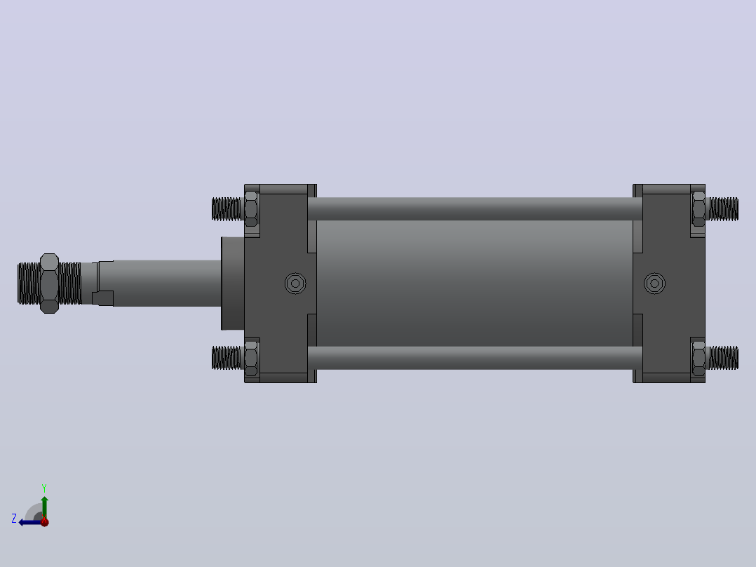 CA2标准气缸系列[CA2B-63-100]右视图