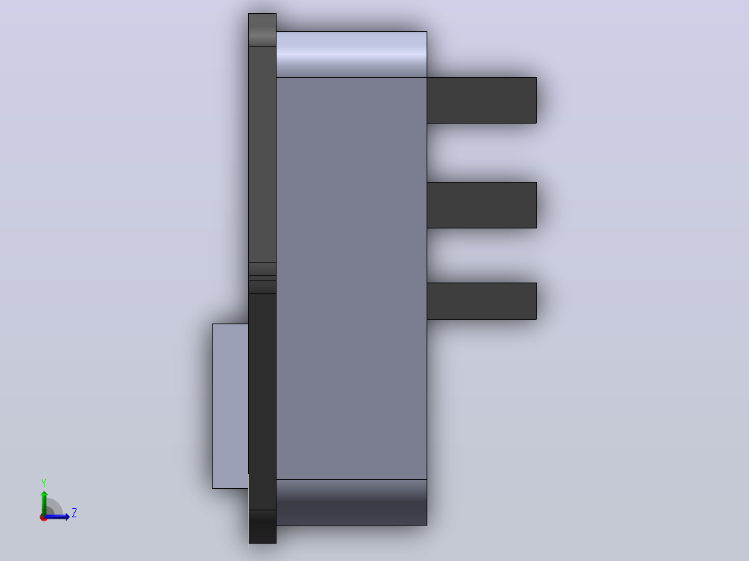 AC-15品字形电源插头左视图