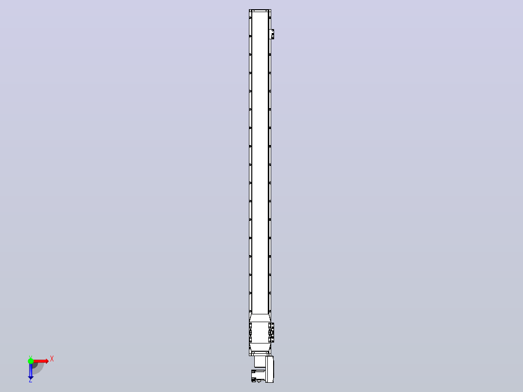 机器人皮带驱动直线轴TPA-GCB-120-P70-L1600-QR-M20-N3俯视图