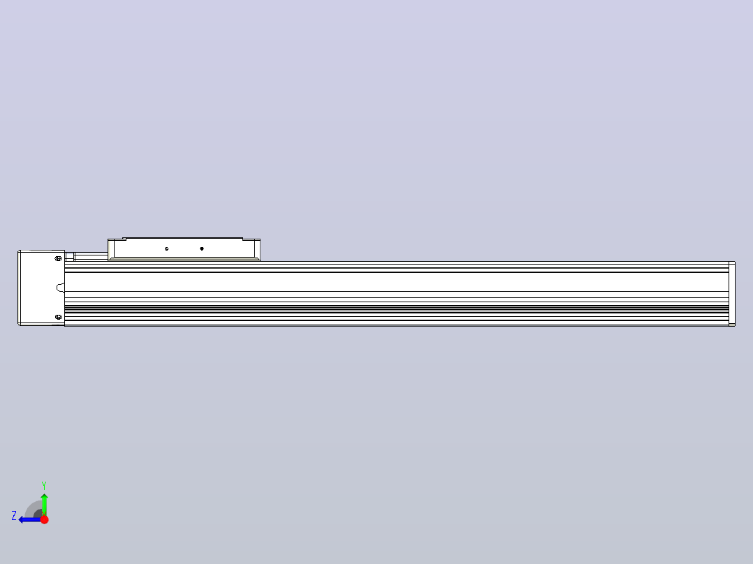滚珠丝杠直线轴带导轨全封闭TPA-HCR-105D-1610C-L350-ML-Y-P40-N3右视图