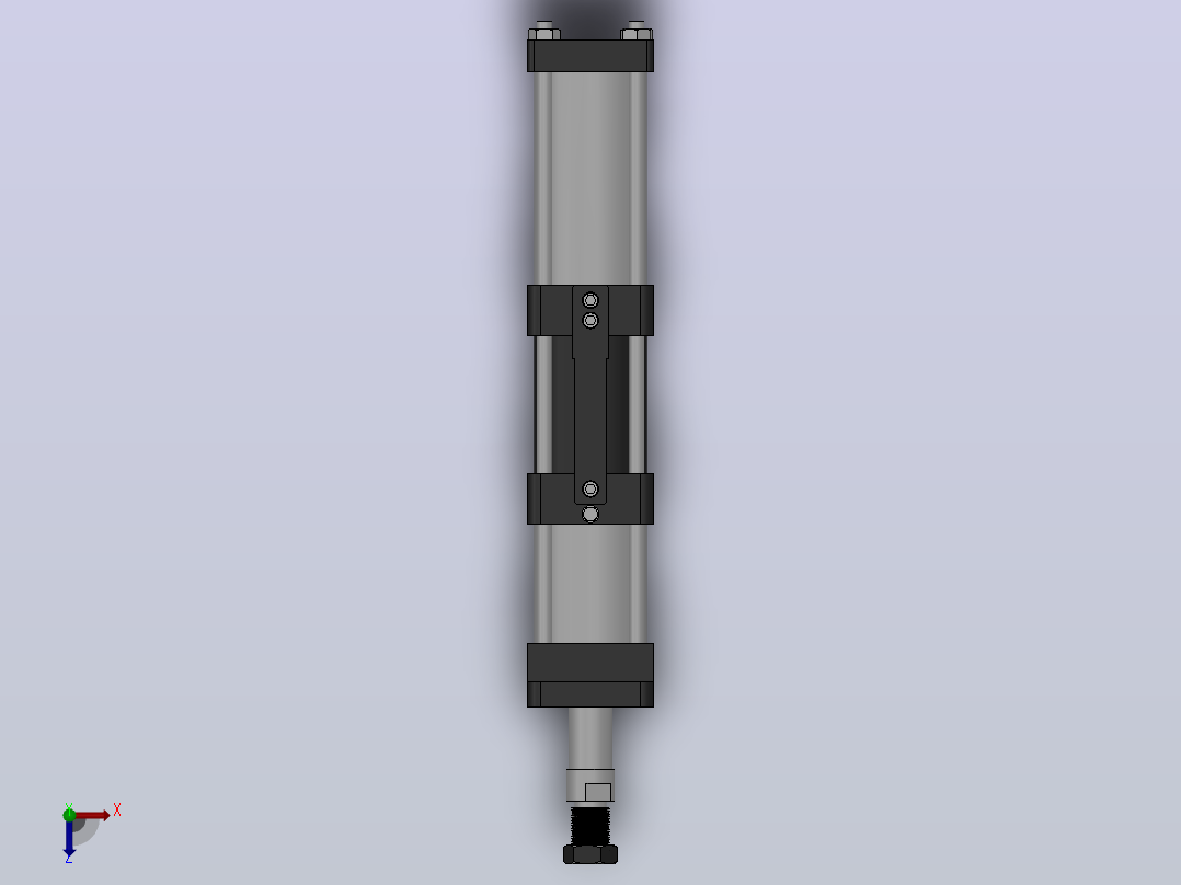 MPTF-3T系列快速型[MPTF-80-50-10-3T-M1-S2-0°]气压增压缸俯视图