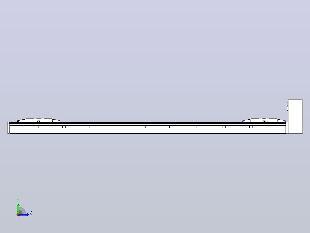 皮带直线轴双滑块型TPA-GCBS-150-P80-L500-LU-M75-N3左视图