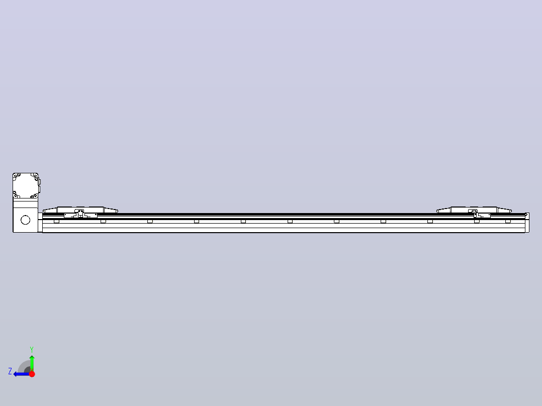 皮带直线轴双滑块型TPA-GCBS-150-P80-L500-LU-M75-N3右视图