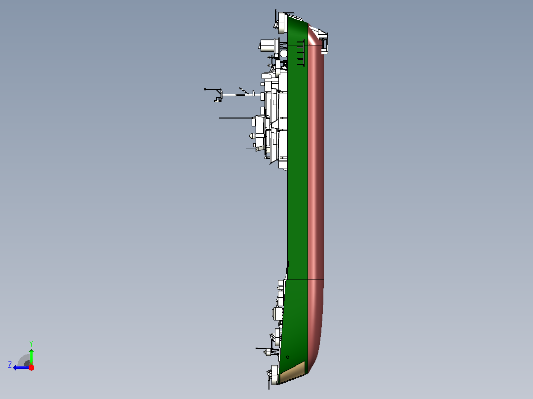 登陆舰CATIA V5 r21模型右视图