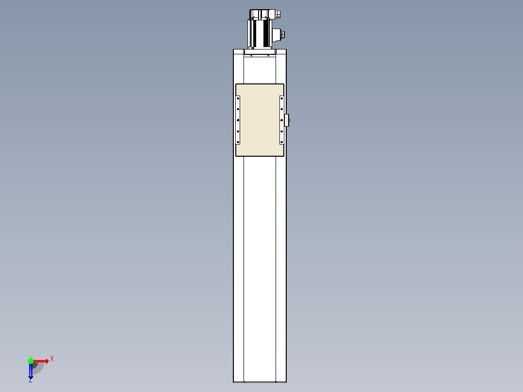 滚珠丝杠直线轴带导轨全封闭TPA-HCR-220D-3210C-L900-M-C-P1K-N3俯视图