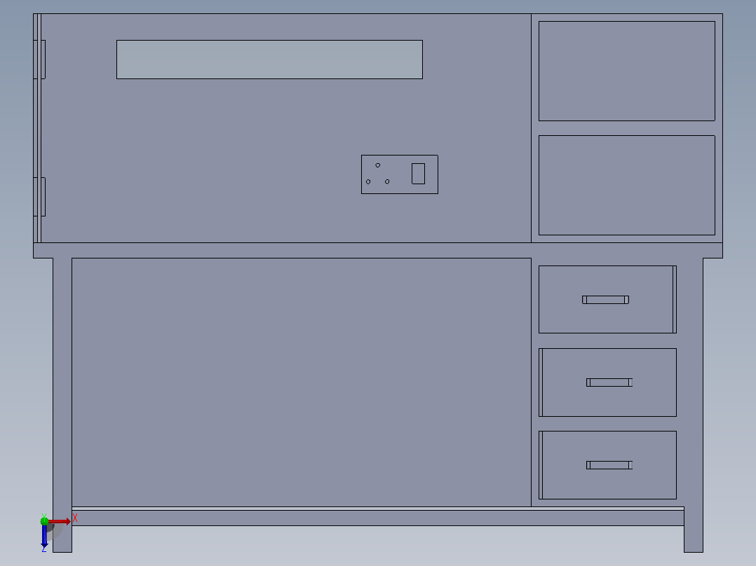 电子实验室用表俯视图
