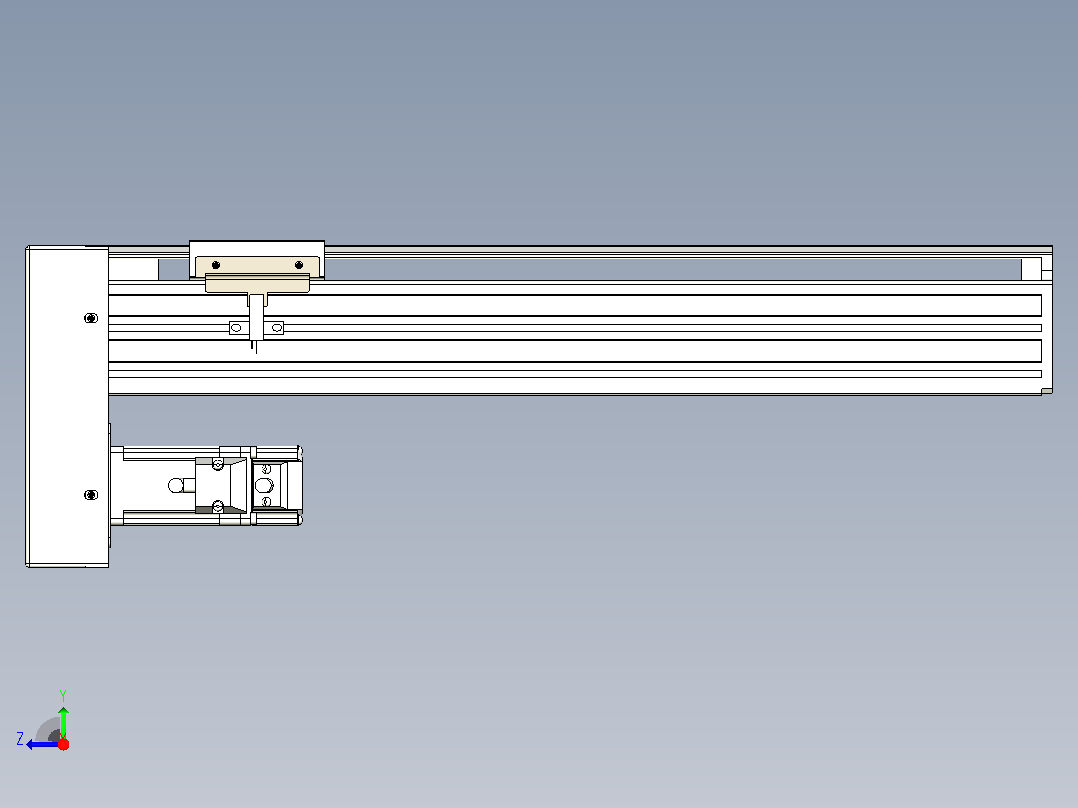 日规模组半封闭丝杆TPA-HNR-65S-1610C-L300-MP-C-P20-N3右视图
