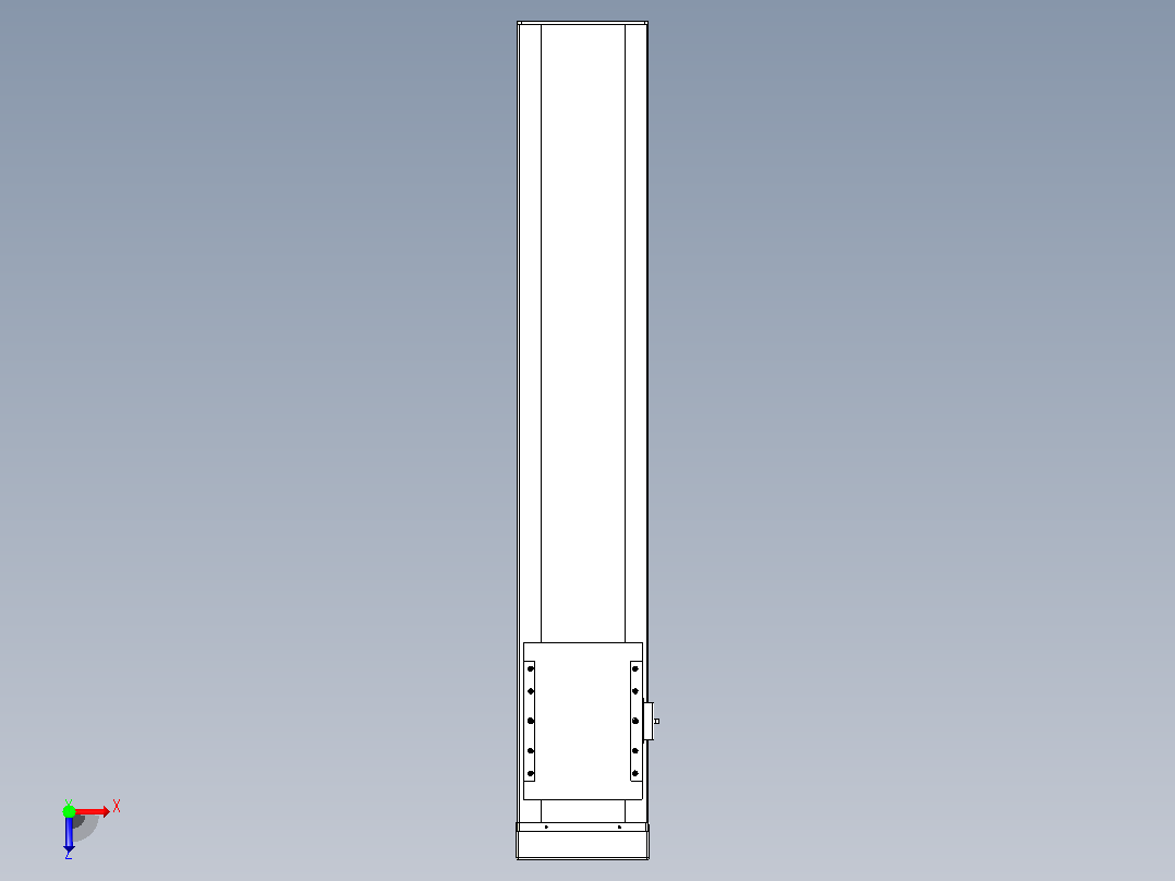 滚珠丝杠直线轴带导轨全封闭TPA-HCR-175D-2510C-L800-MP-C-P75-N3俯视图