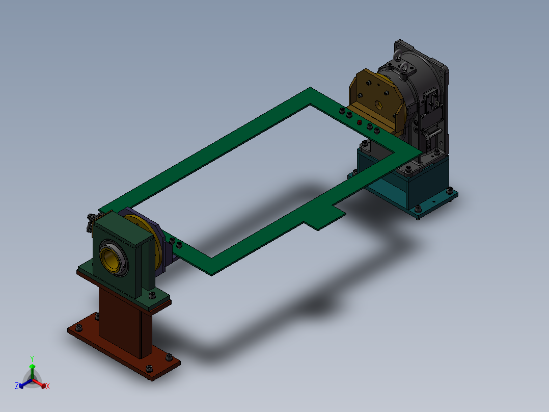 K3449-焊接翻转变位机正等轴测图