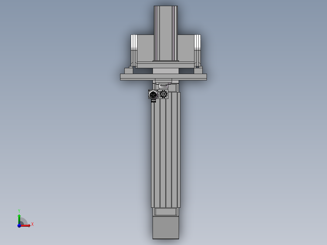 龙门铣床有限元分析(sw14+说明书+分析图片)前视图