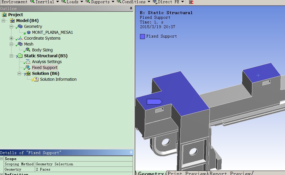 龙门铣床有限元分析(sw14+说明书+分析图片)