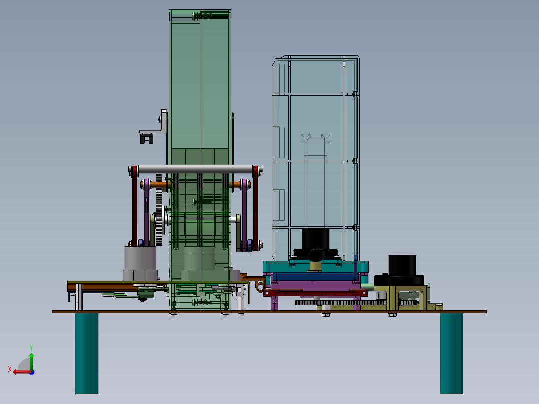 小型全自动卷烟机构图纸sw13后视图