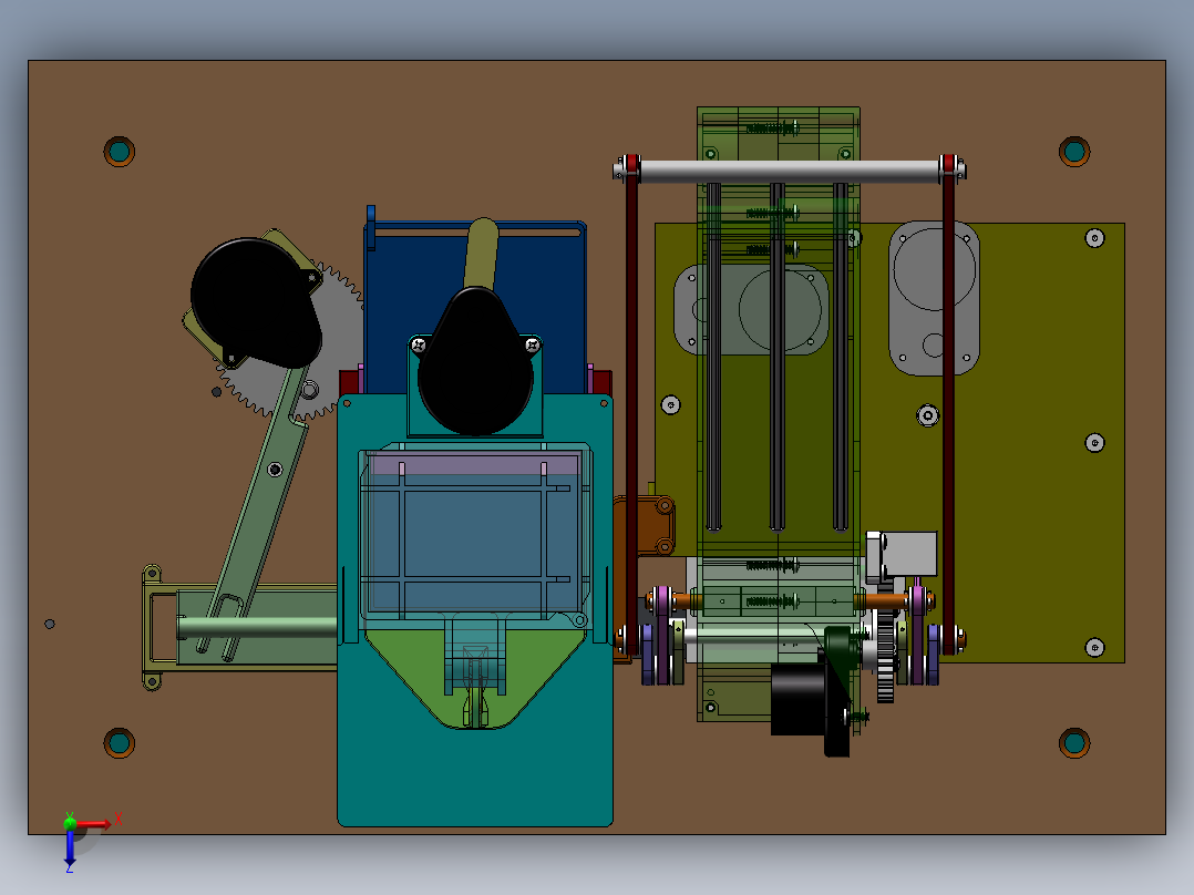 小型全自动卷烟机构图纸sw13俯视图
