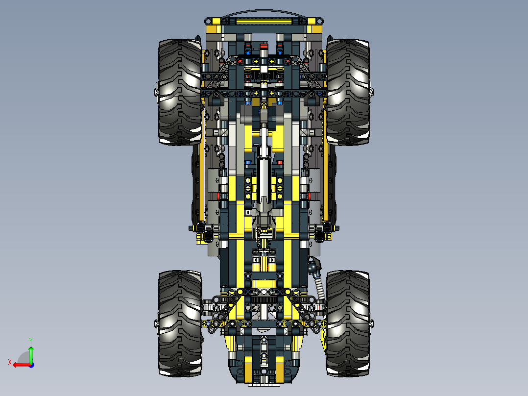 42081 Volvo概念轮式载运机3D数模图纸 STP格式后视图