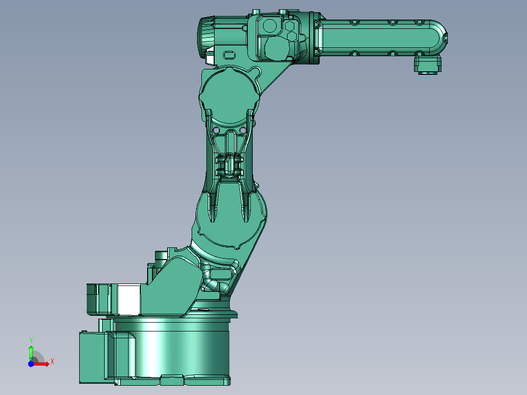 MH6S工业机器人3D模型前视图