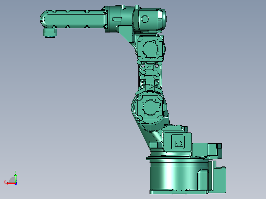 MH6S工业机器人3D模型后视图