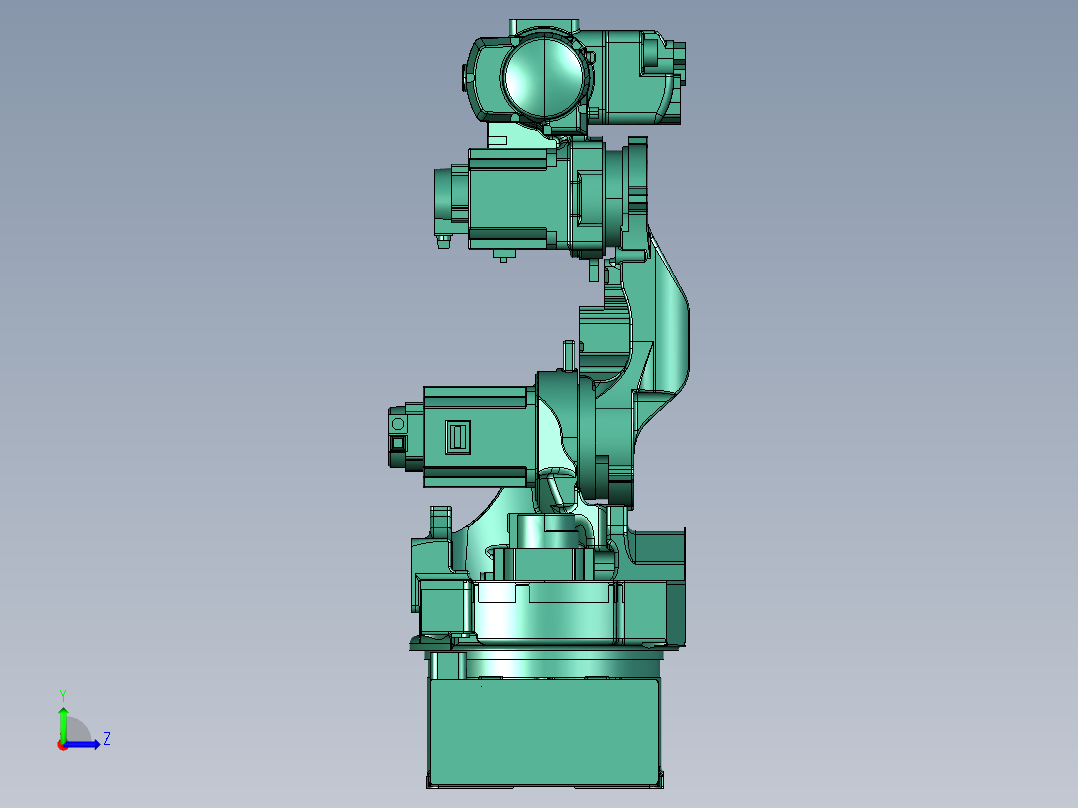 MH6S工业机器人3D模型左视图