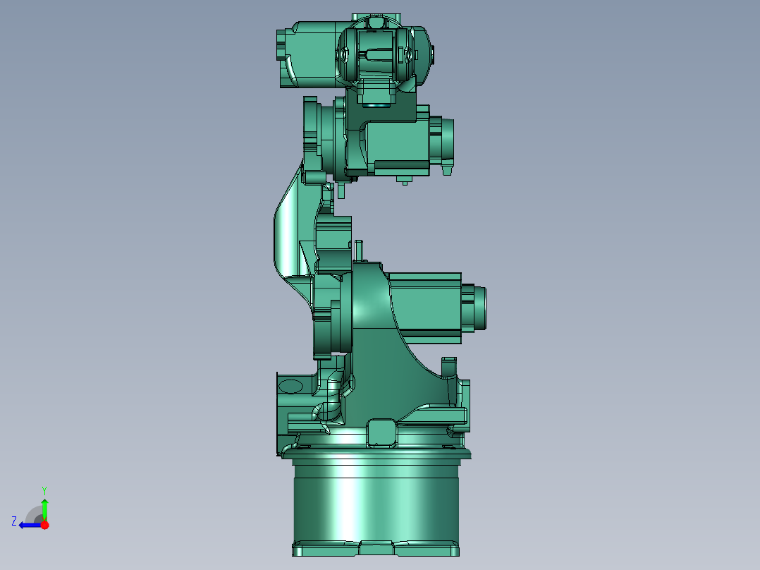 MH6S工业机器人3D模型右视图