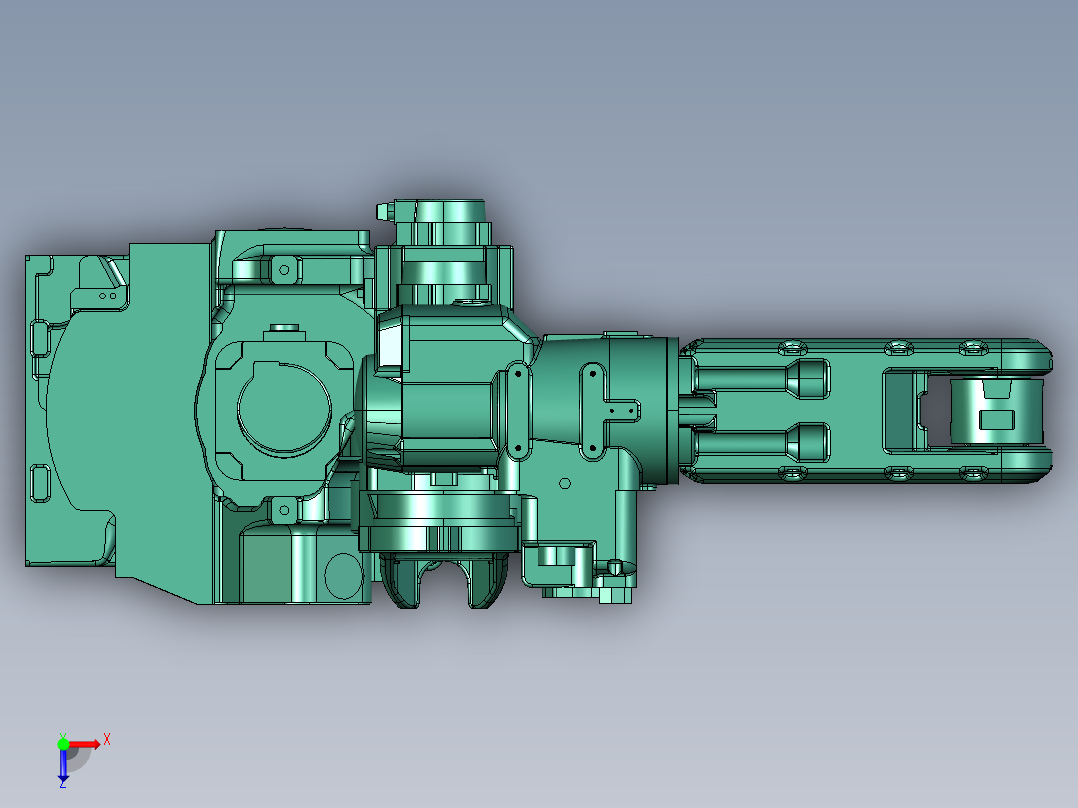 MH6S工业机器人3D模型俯视图