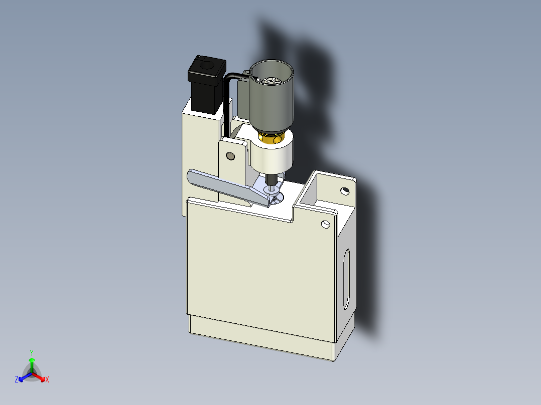 单喷射式打火机机构箱3D模型
