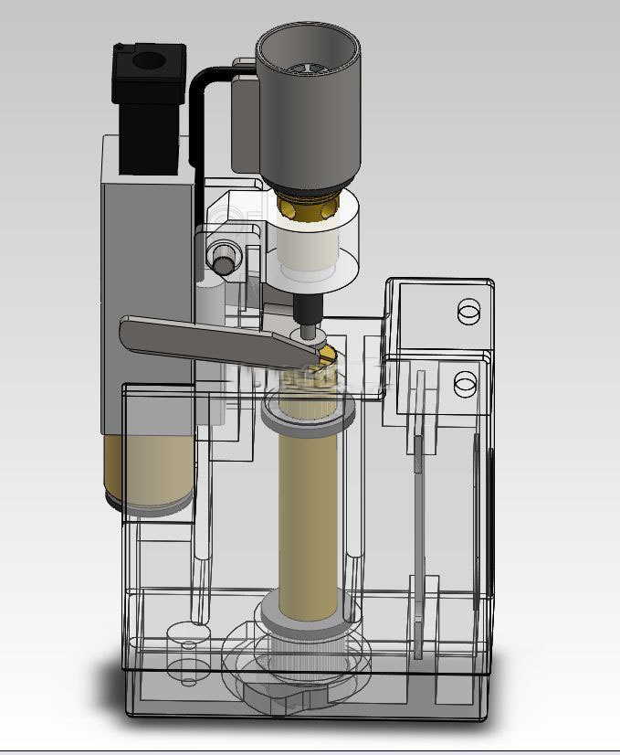 单喷射式打火机机构箱3D模型