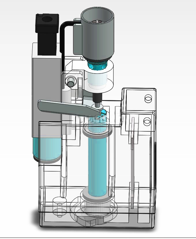 单喷射式打火机机构箱3D模型