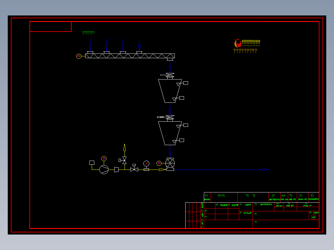 国外典型气力输送系统流程图