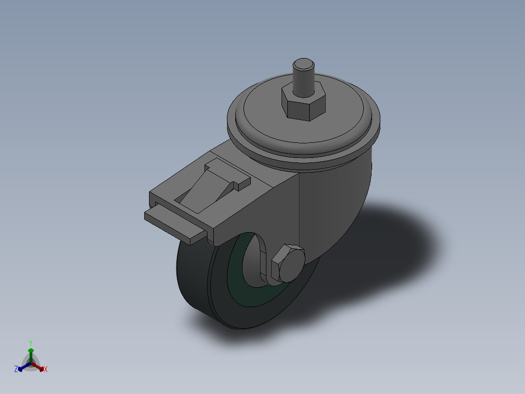 两款75轴式万向脚轮刹车脚轮