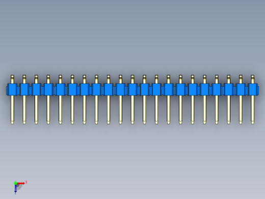 彩色公排针 100mil 2.54mm 系列-DS1022_blue_42p_100mil_TypeSMT_rev1.0俯视缩略图
