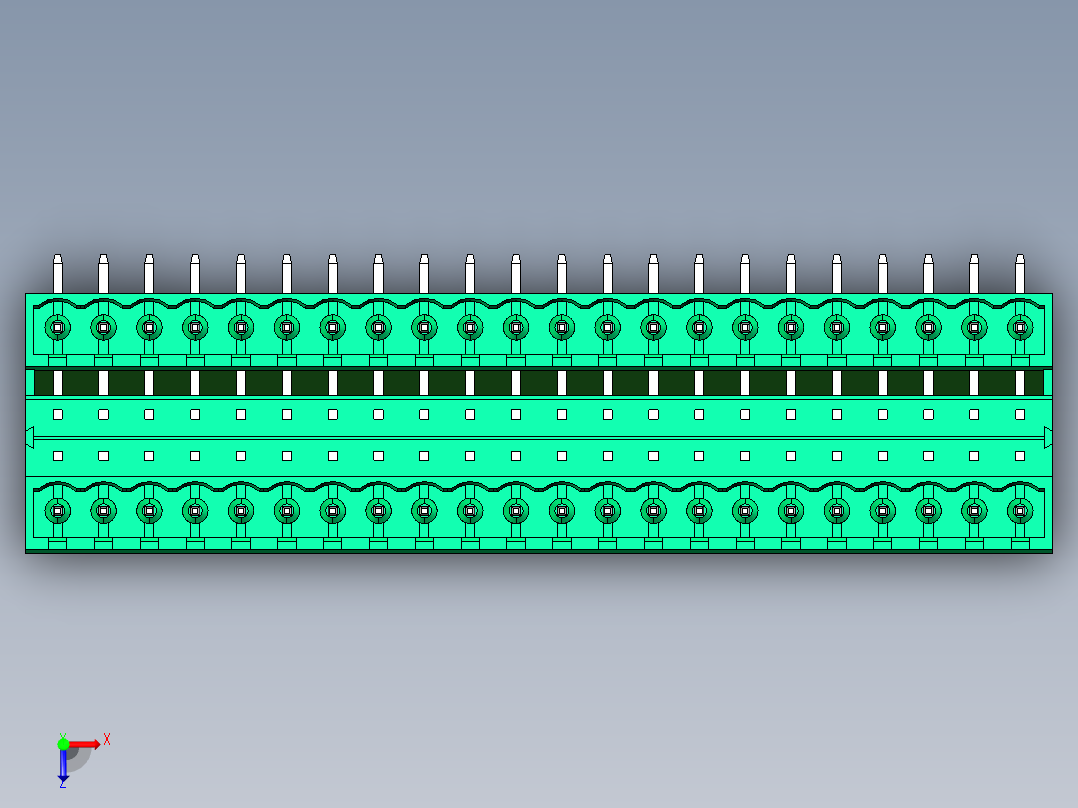 DEGSON 2EDG 系列 5.0mm 可插拔接线端子组-2EDGRH-5.0-44P-14-00AH俯视图