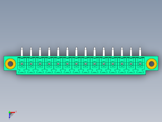 DEGSON 15EDG（公头） 3.5mm 螺钉锁紧，插拔式接线端子 FullPack-15EDGRM-3.5-14P-14-00AH俯视缩略图